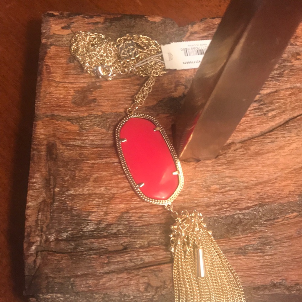 Retired Kendra Scott Rayne Necklace in Dark Red!! - Picture 1 of 5